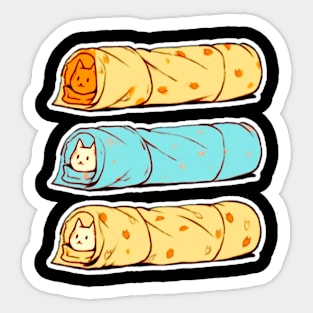 The Three Purritos Sticker